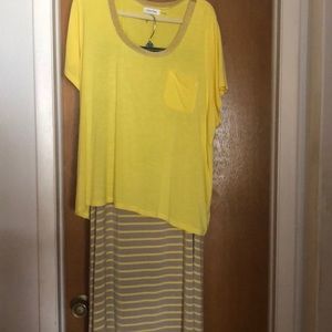 Calvin Klein maxi skirt and T shirt